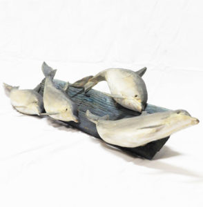 David Newcomer Carved Dolphins
